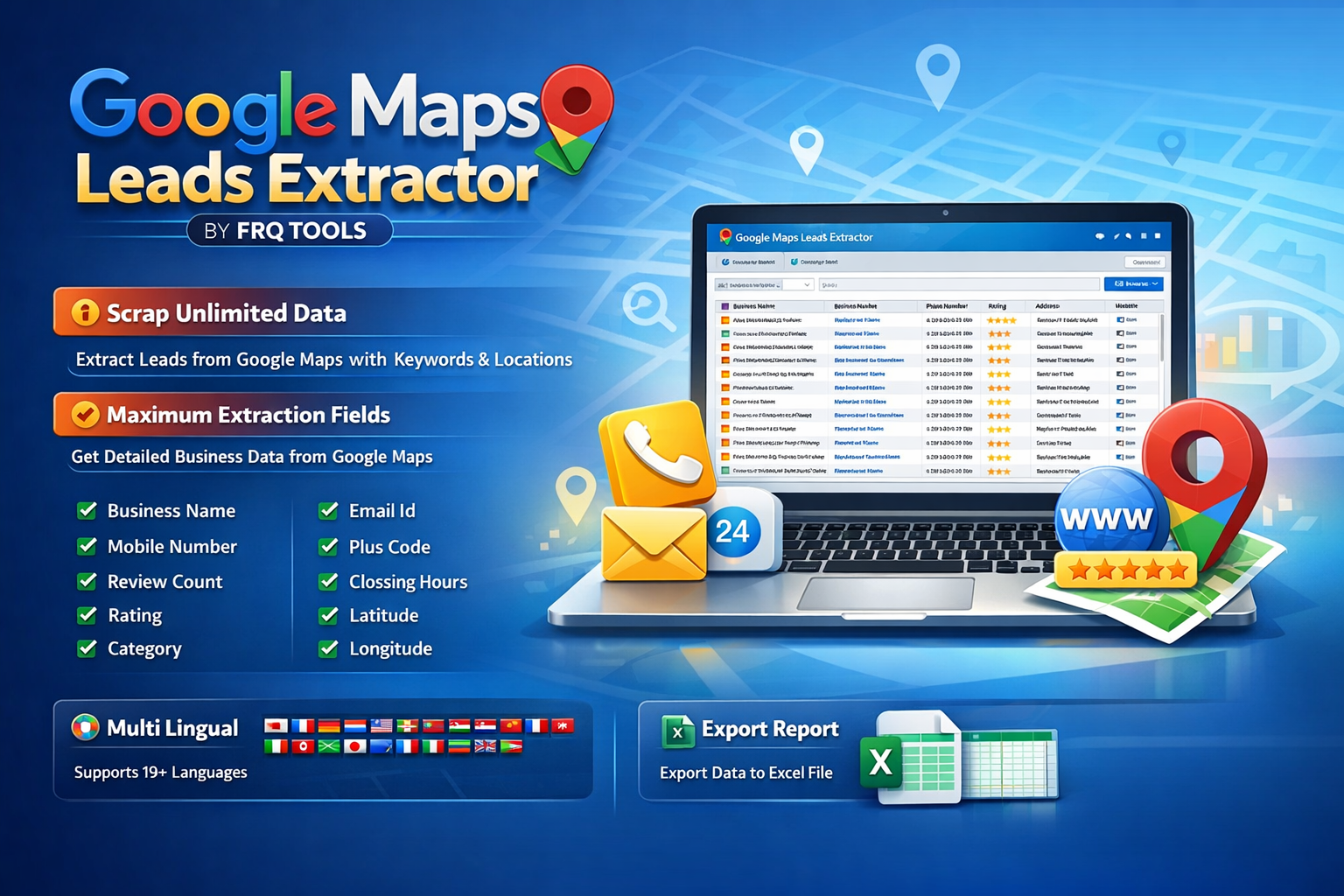 Google Maps Leads Extractor new Google Maps Leads Extractor for WhatsApp & Business Marketing - Image 1